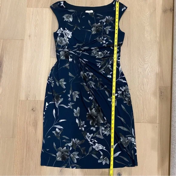 Laura | NWT Blue Floral Sleeveless Jersey Midi Dress 💙 - Picture 9 of 11